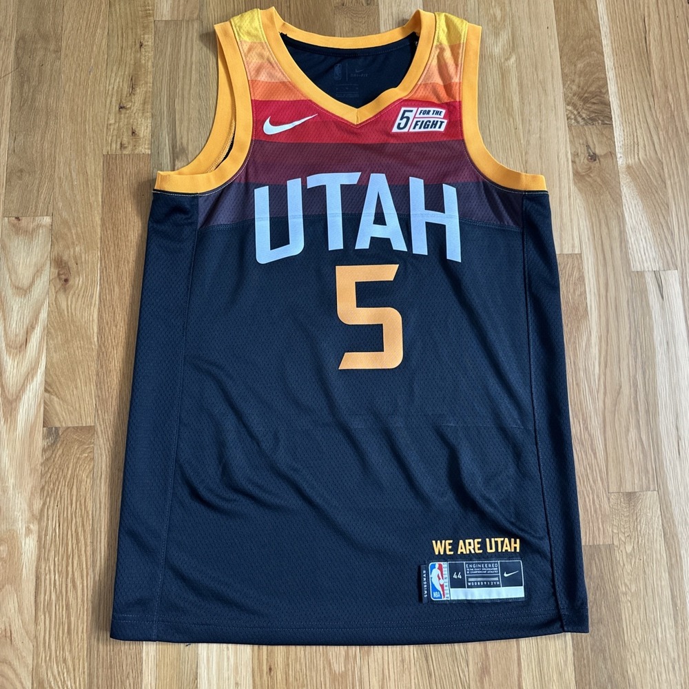 Nike UTAH Jazz 5 For The Fight Swingman NBA Jersey "We Are Utah" Men's Medium.